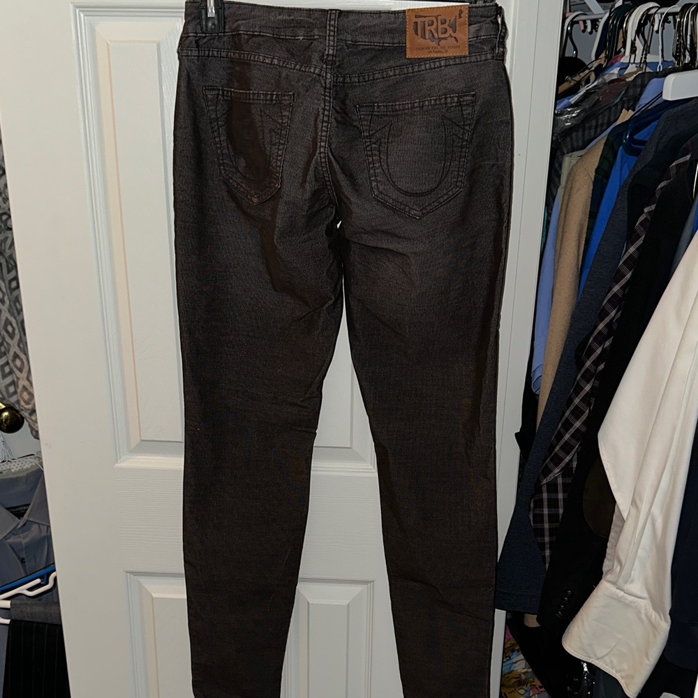 True Religion Dark Brown Skinny Jeans
